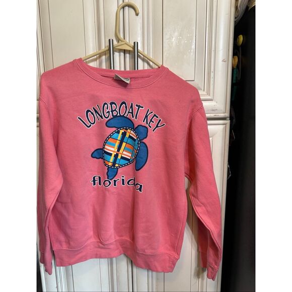 Pacific & Co Womens Longboat Key Turtle Florida Pullover Sweatshirt Pink Size XL - Picture 6 of 9
